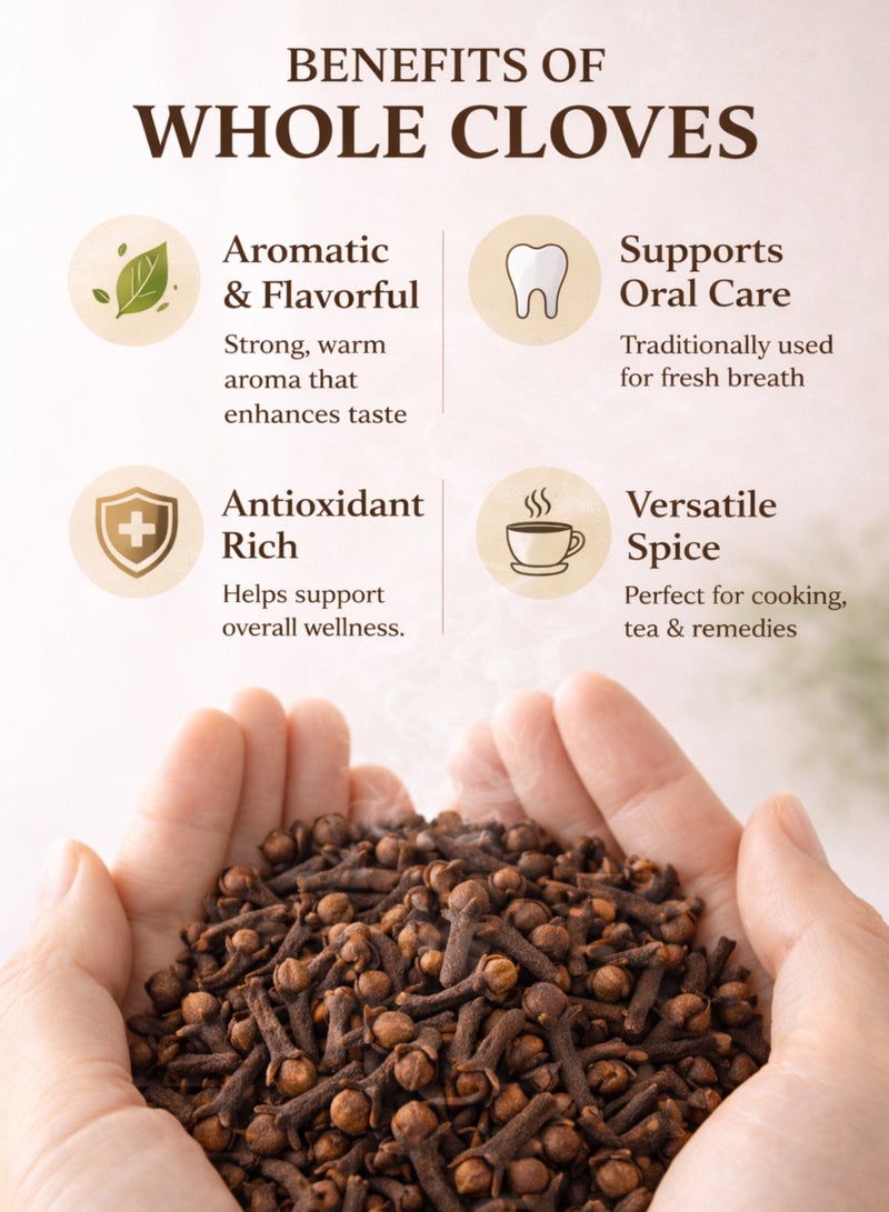 زهر براعم القرنفل الكاملة - براعم زهور القرنفل المجففة عالية الجودة | قرنفل عشبي منتقى يدويًا للاستخدام في البستنة والزراعة وصناعة البخور والاستخدامات العشبية التقليدية. - Image 3