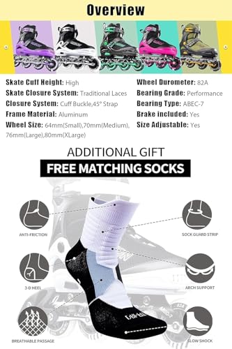PAPAISON Adjustable Inline Skates for Kids and Adults with Full Light Up Wheels, Outdoor Roller Skates for Girls and Boys, Men and Women - Image 4