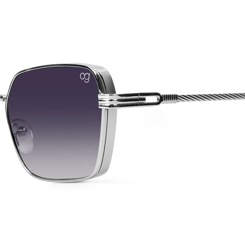 Woggles UV- Protected  Black Rectangle Sunglasses