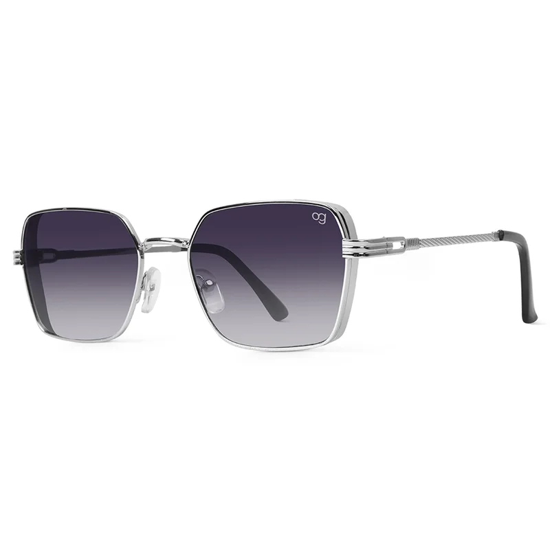 Woggles UV- Protected  Black Rectangle Sunglasses