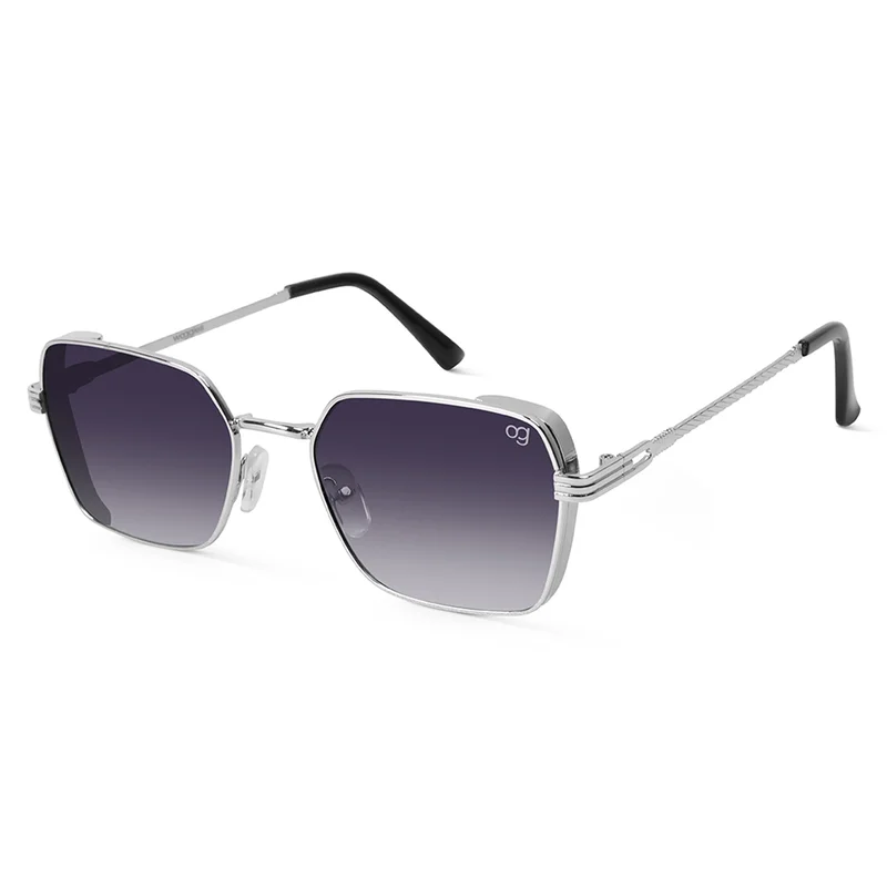 Woggles UV- Protected  Black Rectangle Sunglasses