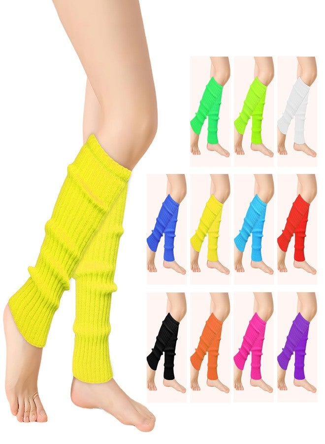 Buauty 80s 90s Leg Warmers for Women, Neon Ribbed Leg Socks, Stylish Accessories for Inspired Outfits for Yoga,Running,Hiking - Image 1