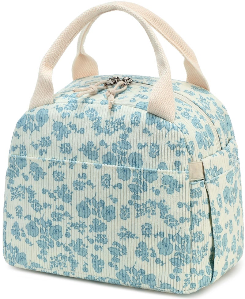 Bluboon Lunch Bag for Women Men Cute Corduroy Lunch Tote Bags Reusable Insulated Lunch Box Large Capacity Reusable Insulated Cooler for Work Picnic or Travel - Image 1