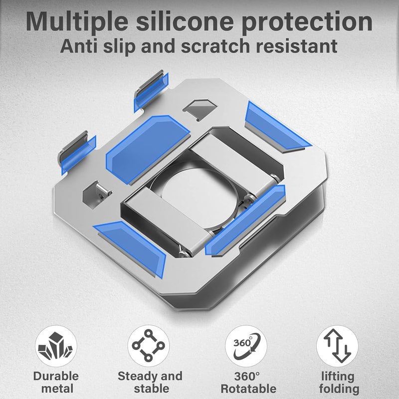 AMBLIC Aluminum 360° Rotable Tablet Stand & Adjustable Foldable Tablet Holder for I Pad & Tablet, Smartphones | Flexible Rotable Metal Tablet Stand for Table,Desk,Bed,Study - Image 4