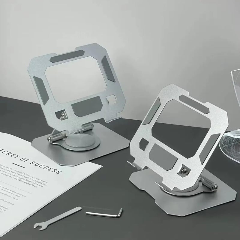 AMBLIC Aluminum 360° Rotable Tablet Stand & Adjustable Foldable Tablet Holder for I Pad & Tablet, Smartphones | Flexible Rotable Metal Tablet Stand for Table,Desk,Bed,Study - Image 2
