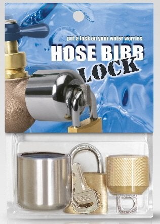 ConservCo Hose Bibb Lock – Original Outdoor Faucet Lock Prevents Water Theft and Waste, Easy to Use, Comes with Padlock, Protect Plumbing, Water and Money, DSL-2 - Single Pack - Image 2