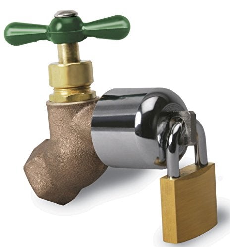 ConservCo Hose Bibb Lock – Original Outdoor Faucet Lock Prevents Water Theft and Waste, Easy to Use, Comes with Padlock, Protect Plumbing, Water and Money, DSL-2 - Single Pack - Image 3