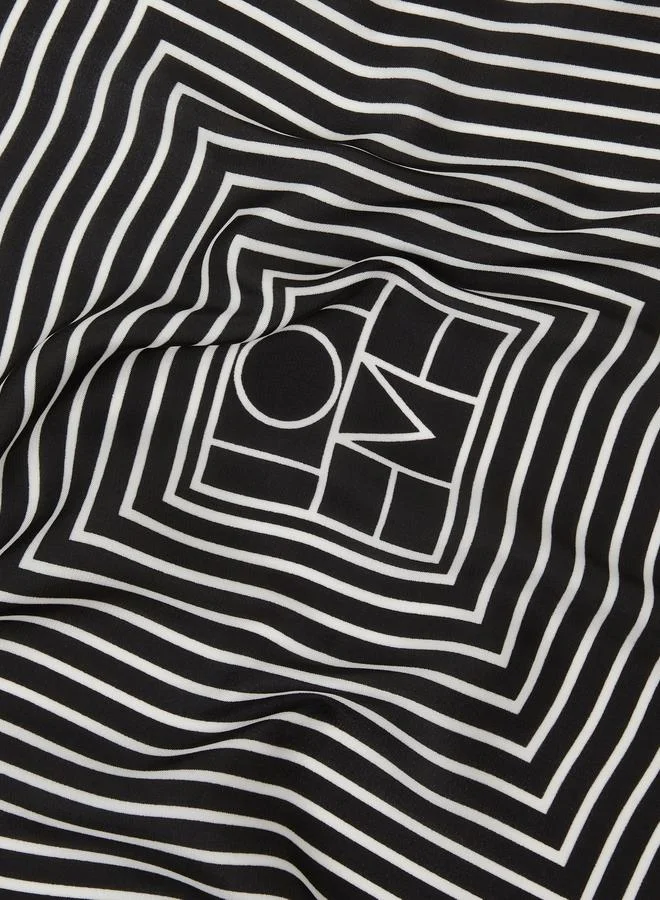 Styli  Black Striped Neck Scarf for Women | Best Price UAE