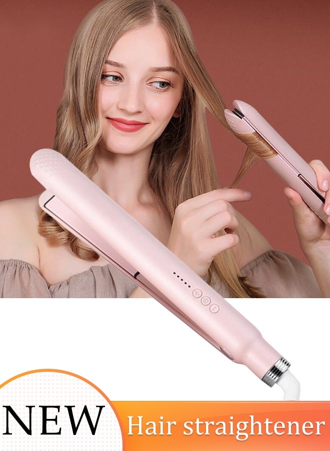 بيوينتي 2-in-1 Hair Straightener Small Ionic Straightener Straight and Curl Hair Straighteners Water-based Ceramic Coating Plates for Smooth Glide Curved Metal Design 5 Heat Settings Up to 200°C