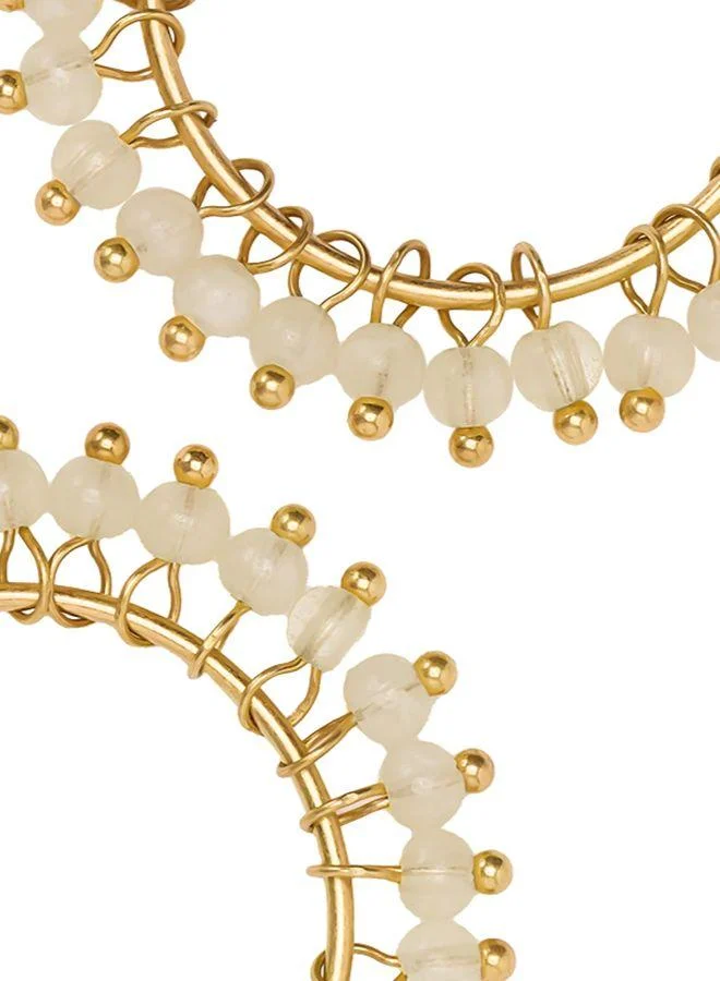 Parfois Hoop Earrings With Beads