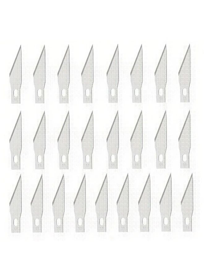 25pcs Silvery Grey Precision Carving Blades With Storage Case For Scrapbooking Fabric Wood - Image 2