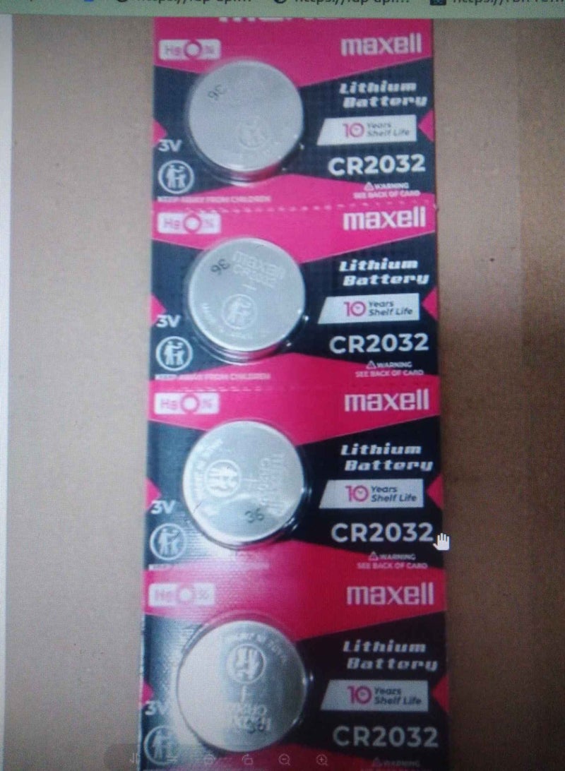 ماكسل بطارية ليثيوم من 5 قطع طراز CR2032 متعدد الألوان