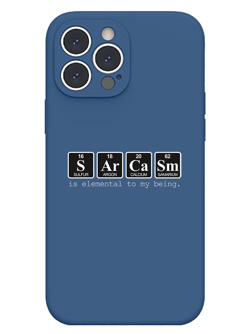 Theodor Protective Slim Fit Case Liquid Silicone Cover with Full Body Protection Anti-Scratch Shockproof Case For iPhone 14 Pro Max Blue  - Sarcasm just one of my many talents copy - Image 1