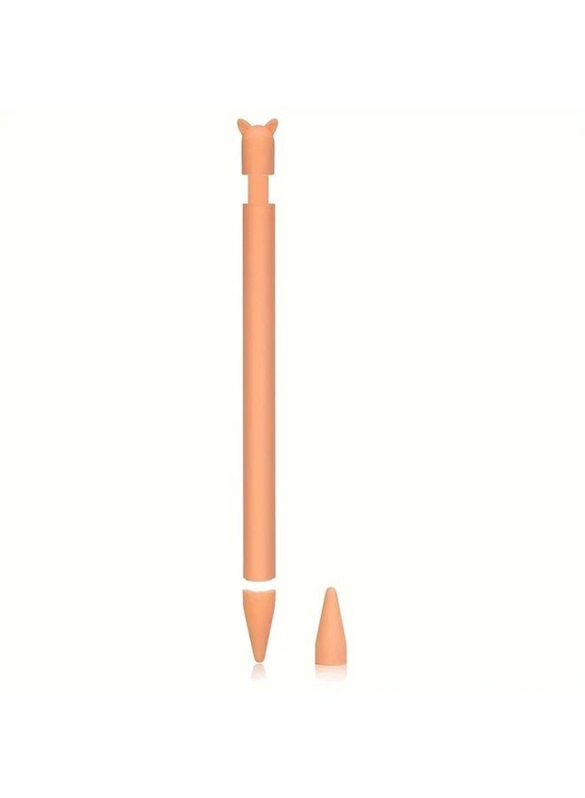 Orange Apple Pencil Case with Grip Cap Holder and 2 Nib Covers for iPad Pro 9 7 10 5 12 9 - Image 1