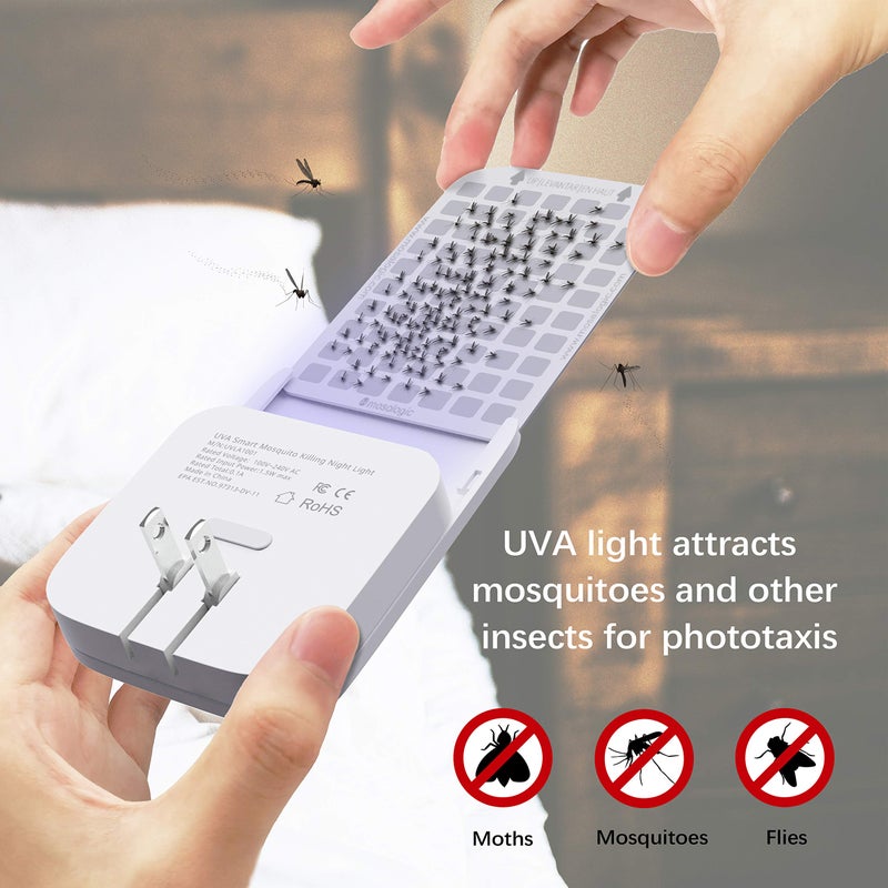 Mosalogic Sticky Card Plug Refill Replacement Glue Cards for Flying Insect Trap Indoor-10pack (No Device) - Image 2
