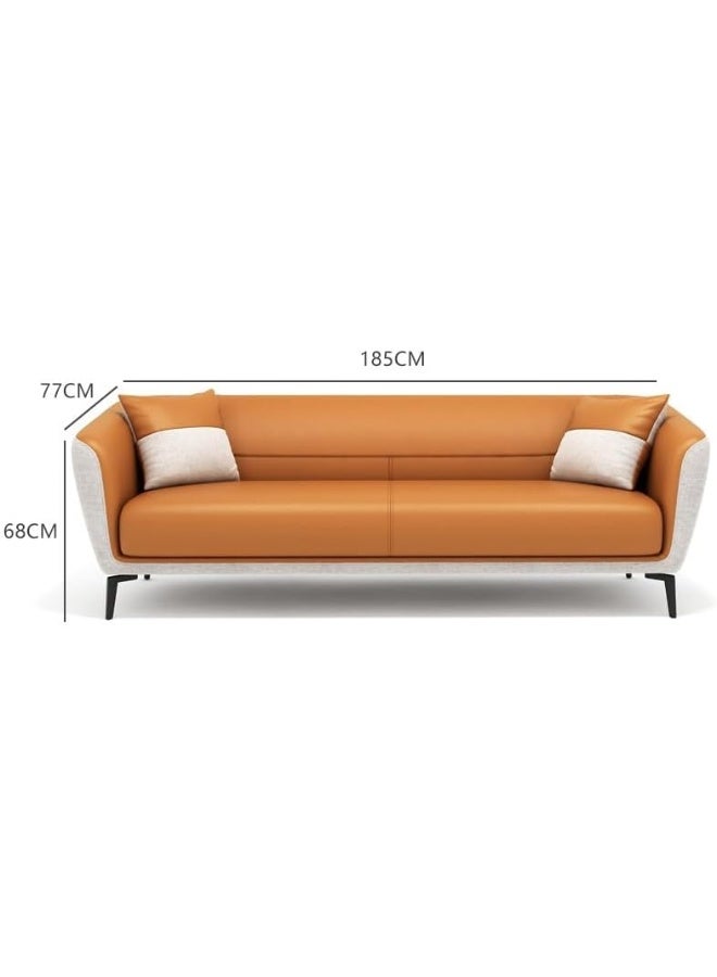Poppins HOME Modern Sofa Set for Living Room, Tan and Grey (3 Seater) - Image 2