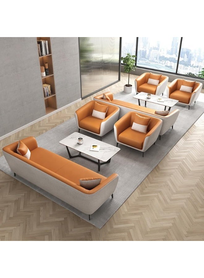 Poppins HOME Modern Sofa Set for Living Room, Tan and Grey (3 Seater) - Image 4