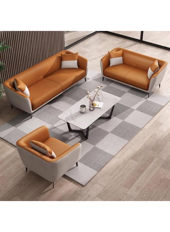 Poppins HOME Modern Sofa Set for Living Room, Tan and Grey (3 Seater) - Image 5