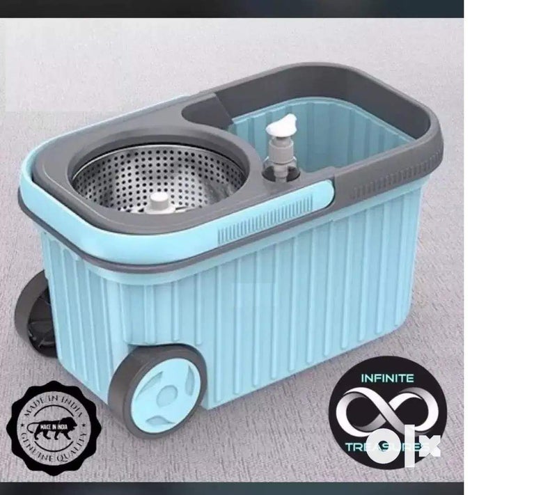 Prisma Collections Prisma Collections Without Stick Mop Floor Cleaner with Set with Big Wheels  - Image 1