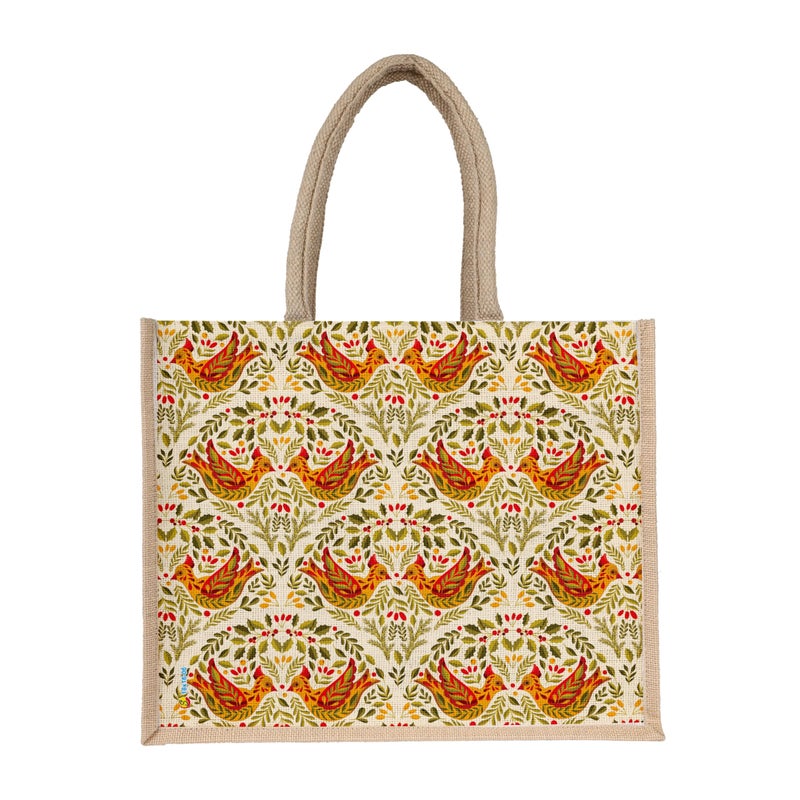 Sangra Multicolor Eco Reusable Jute Bags for Daily use Market carry Milk/Grocery/Fruits/Vegetable Organizer Shopping/Tiffin Bag (Madhubani) (Madhubani) - Image 5