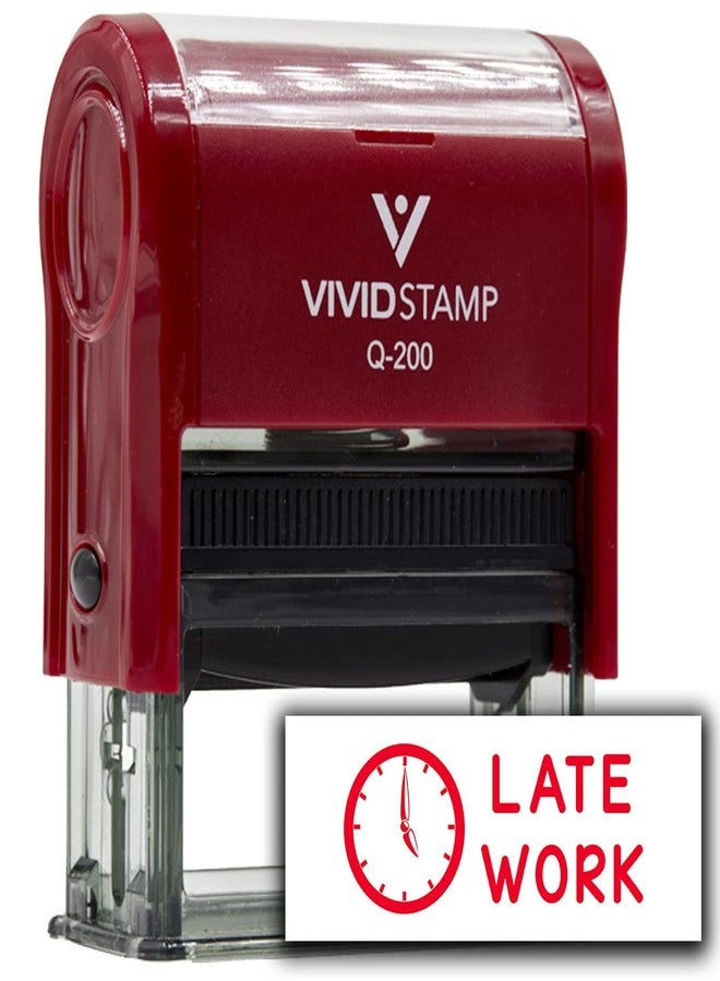 فيفيد ستامب طوابع Vivid Stamp لأعمال متأخرة للتصنيف، طوابع مطاطية ذاتية التحبير (حبر أحمر) - Q-200 - Image 1