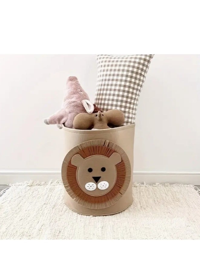 OASIS-TH - Kids Toy Storage Basket, Large Capacity Felt Storage Bucket, Washable Dirty Clothes Storage Basket, Laundry Basket, - Image 1