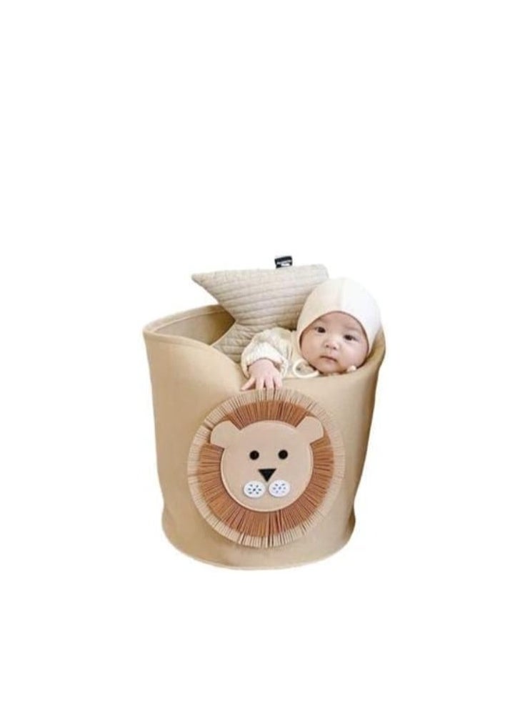 OASIS-TH - Kids Toy Storage Basket, Large Capacity Felt Storage Bucket, Washable Dirty Clothes Storage Basket, Laundry Basket, - Image 1