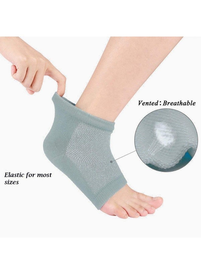 TRIVESH Moisturizing Gel Heel Socks for Dry Hard Crack & Pain Relief with Open Toe Botanical Gel Pad for Men & Women - Image 5