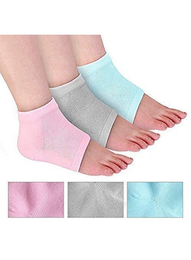 TRIVESH Moisturizing Gel Heel Socks for Dry Hard Crack & Pain Relief with Open Toe Botanical Gel Pad for Men & Women - Image 3