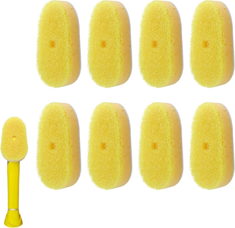 Runhike Refill Heads Compatible with Dish Daddy,Non-Scratch Wand Refill Sponge Heads Compatible with Scrub Daddy,Upgrade Version Much Thicker and Durable,8 Packs - Image 1