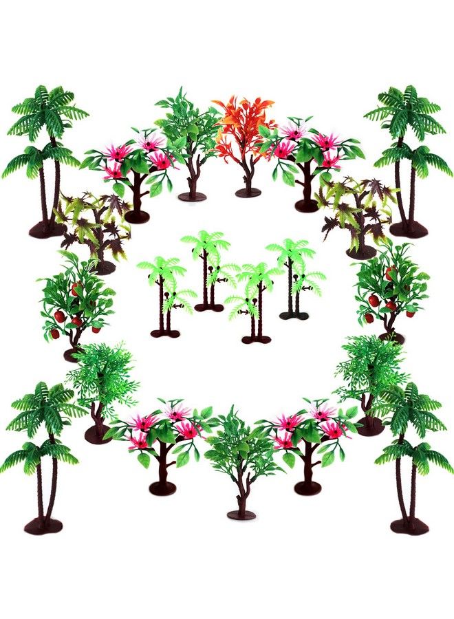 OrgMemory Upgrade Trees Cake Decorations, Orgmemory Model Trees With Bases, (19Pcs, 3"5.5"/7.514 Cm), Ho Scale Trees, Diorama Supplies For Crafts Or Cake Decorations - Image 2