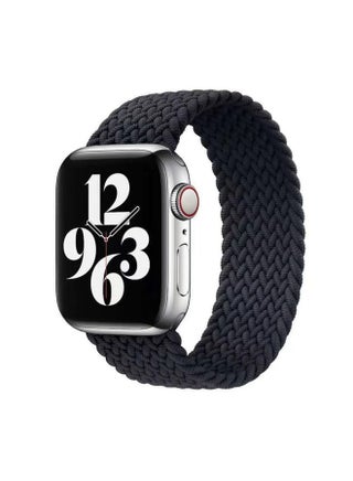 Replacement Strap Single-turn Nylon Woven Watch Band For Apple Watch Ultra 49mm&Watch Ultra 2 49mm / Series 9&8&7 45mm / SE 3&SE 2&6&SE&5&4 44mm / 3&2&1 42mm, Size:L Black - pzsku/Z0E0AB14A468CF051EC46Z/45/_/1714875909/aa1cc74a-3a4e-4d53-9c9e-263d205a1285