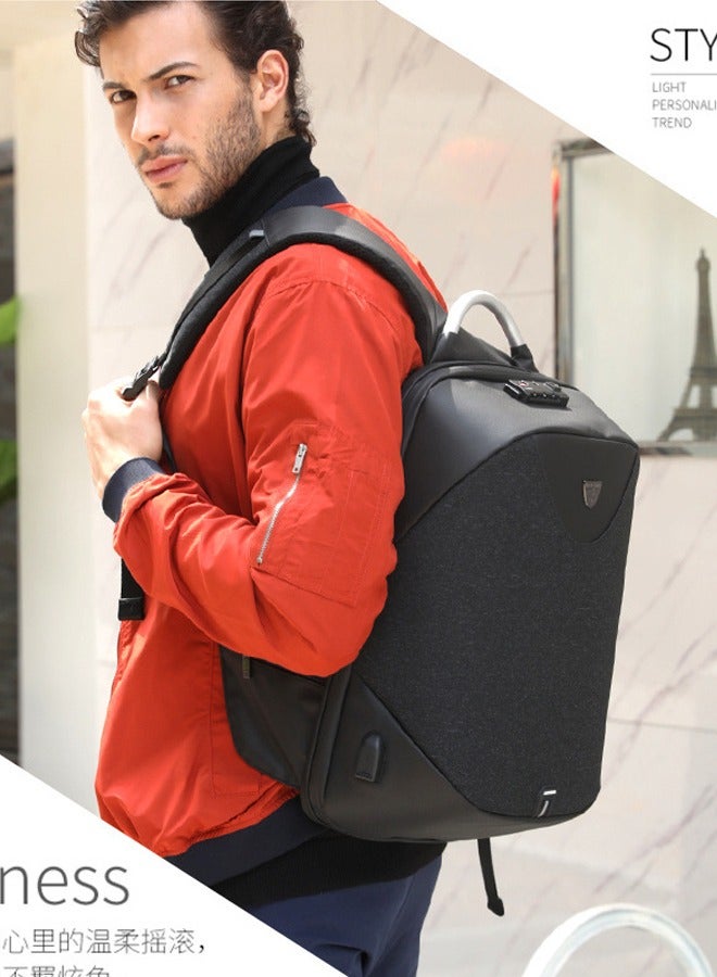 Anti-theft Lock Backpack Computer College Student Bag Support Usb Charging - Image 1