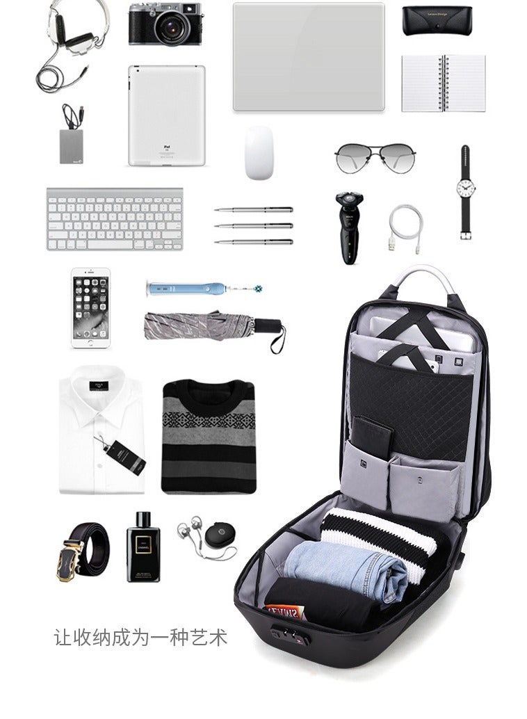 Anti-theft Lock Backpack Computer College Student Bag Support Usb Charging - Image 4
