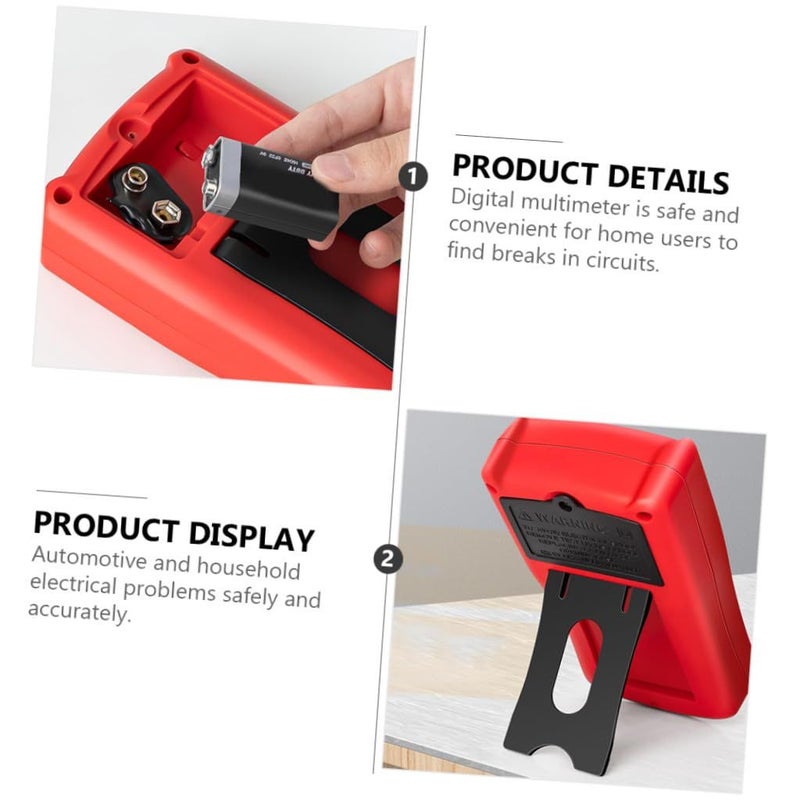 Auto Ranging Digital Multimeter Portable Voltage Tester Red - Image 4