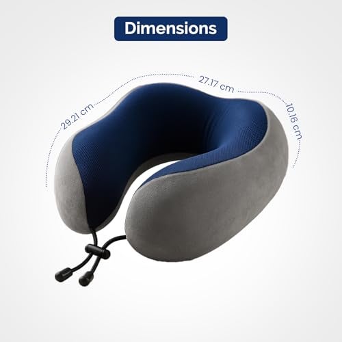 Sleepsia Memory Foam Travel Pillow for Neck Support – Soft Washable Cover | Compact Neck Pillow for Airplane, Car & Home Use | Ergonomic Support for Sleeping & Long Travel - Image 3