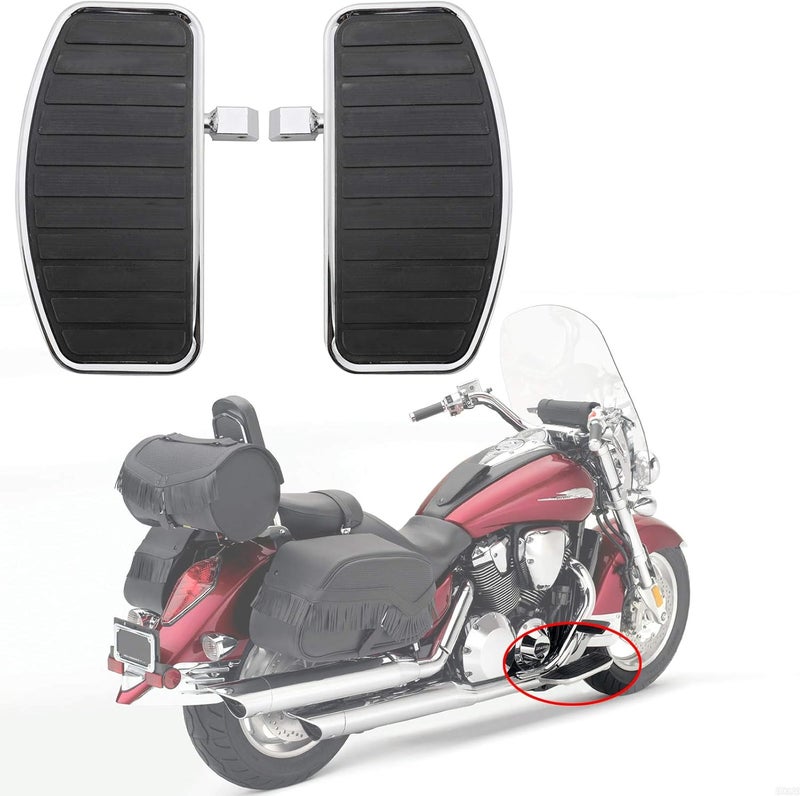 Areyourshop لوحات قدم أمامية/خلفية للدراجة النارية ل HONDA Shadow 750 2015، SHADOW VT400 1997-2003، STEED VLX400 VT600 1992-2007 (فقط للنماذج التي تحتوي على ثقب دبوس بحجم 6 مم) - Image 1