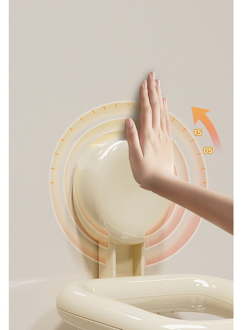 هومستر حامل فرش أسنان أبيض معلق على الحائط | صندوق تخزين بالشفط بدون حفر | مادة ABS+PET صديقة للبيئة | منظم حمام متعدد الوظائف | تصميم بفتحات تصريف | تركيب فوري | لفرش الأسنان/معجون الأسنان/أمواس الحلاقة | مقاوم للعفن - Image 5