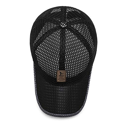 FASHIXD Summer Mesh Baseball Cap for Men Women Trucker Mesh Hat Baseball Hats Outdoor Sports Running hat (2-Black) - Image 5
