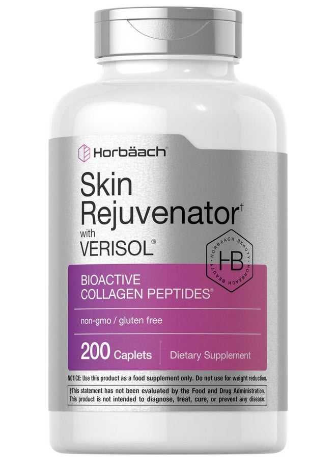 Horbaach Horbäach Skin Rejuvenator with Verisol | Bioactive Collagen Peptides | 200 Caplets | Non-GMO, Gluten Free Supplement 