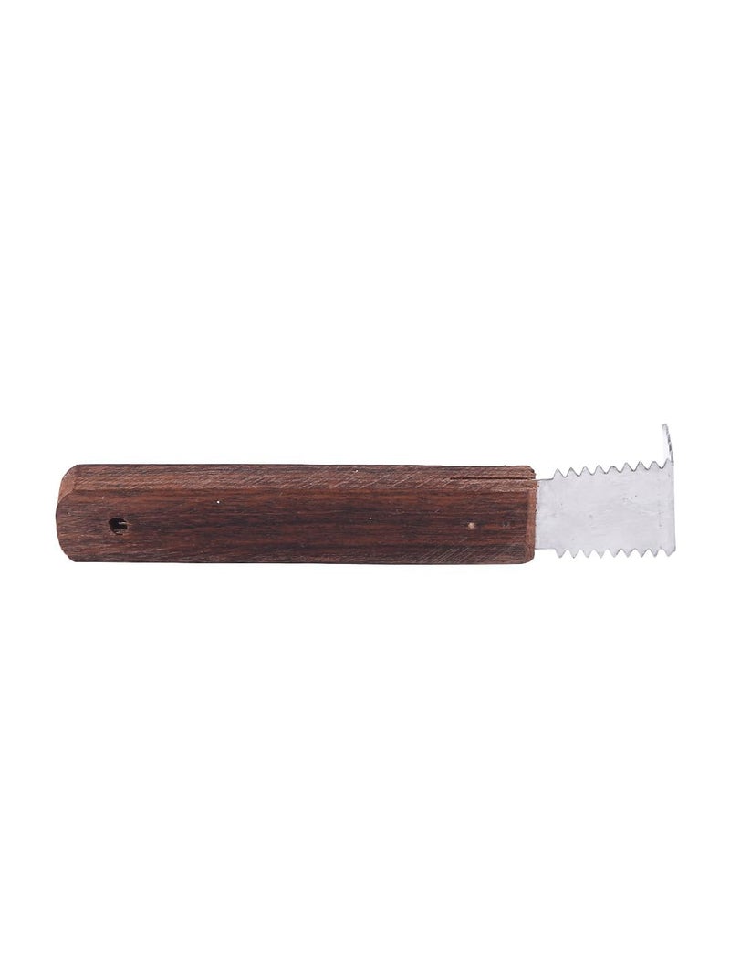 RAMIE Stainless Steel Coconut Grater | Chirava Coconut Scraper Manual Wooden Handle | Handheld Coconut Peeler Scrapper | Kitchen Accessories Items - Image 4