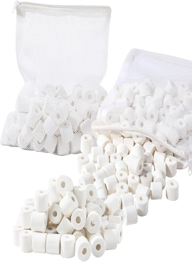 VAYINATO® (500g+500g) Aquarium Filter Media Ceramic Ring with Free Zip Net Bag | Suitable for Fresh Water and Salt Water by Petzlifeworld1Kg - Image 1