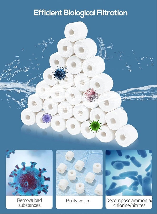 VAYINATO® (500g+500g) Aquarium Filter Media Ceramic Ring with Free Zip Net Bag | Suitable for Fresh Water and Salt Water by Petzlifeworld1Kg - Image 4