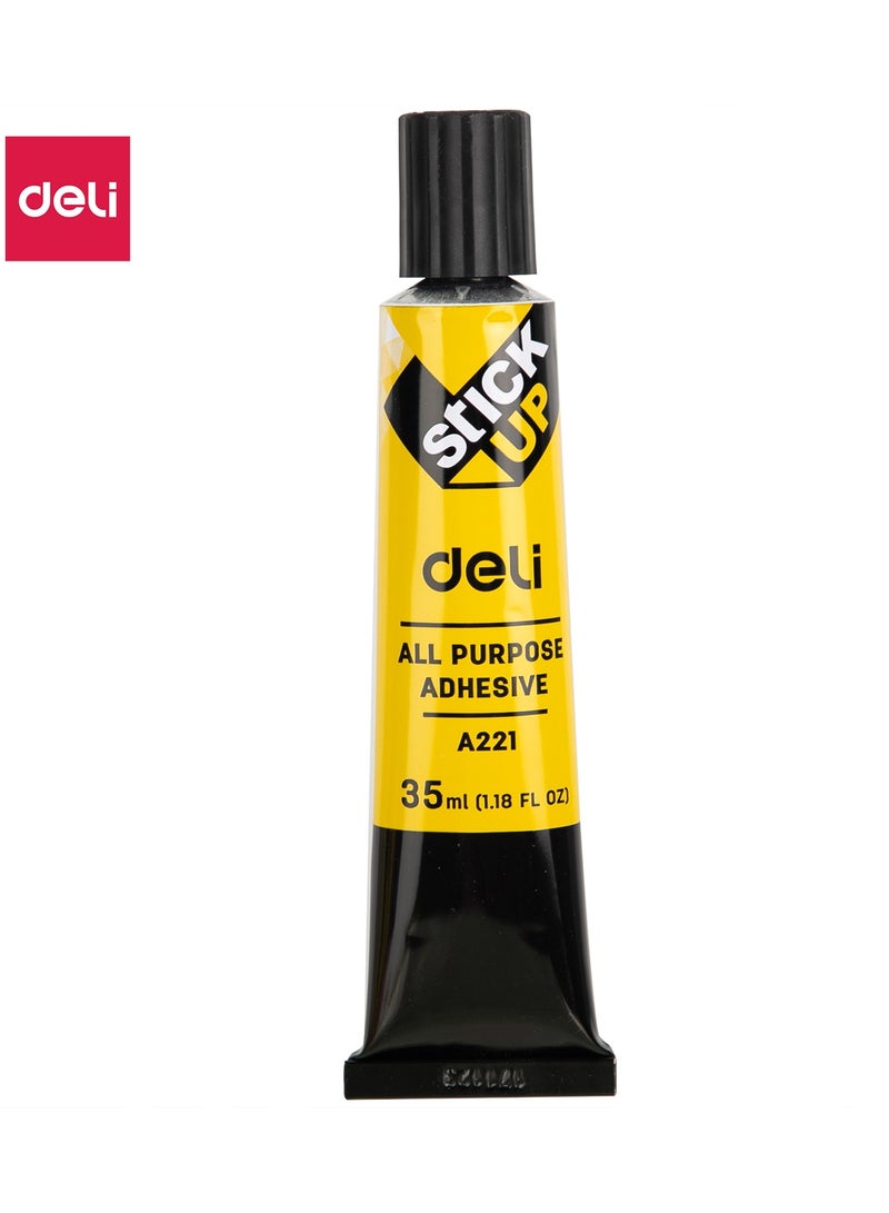 Deli EA22110 STICK UP High-Temperature Resistant Epoxy Glue, 35ml, Transparent, Waterproof, Multi-Surface Adhesiv - Image 1