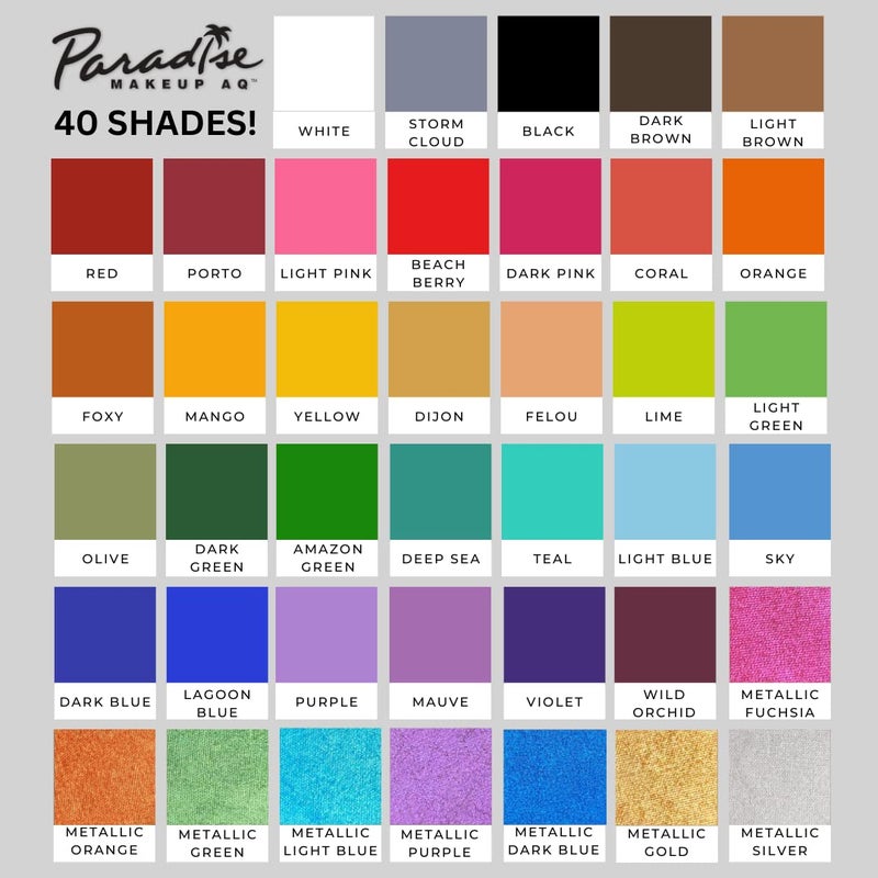 Mehron Makeup Paradise Makeup AQ Pro Size | Stage & Screen Performance, Face & Body Painting, Beauty, Cosplay, and Halloween | Water Activated Face Paint, Body Paint 1.4 oz (40 g) â€“ White - Image 5