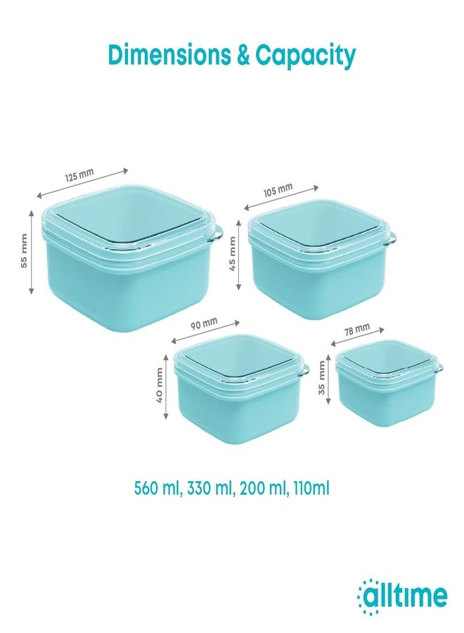 All Time Plastic Bestow Storage Container Set Of 4 For Kitchen Storage | Small Organiser | Microwave Kitchen Storage Set |Bpa Free | Freezer Safe | 100% Food Grade Safe - Image 3