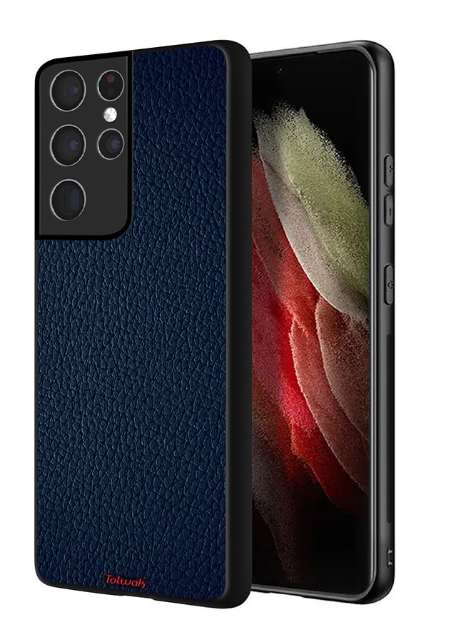 Tolwak Samsung Galaxy S21 Ultra 5G Protective Case Cover Leather Pattern - Image 1