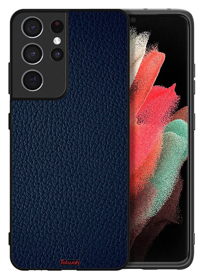 Tolwak Samsung Galaxy S21 Ultra 5G Protective Case Cover Leather Pattern - Image 2