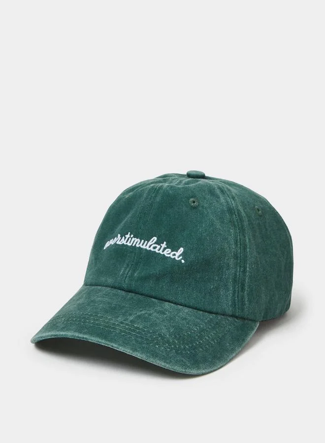 ستايلي Green Embroidered Baseball Cap
