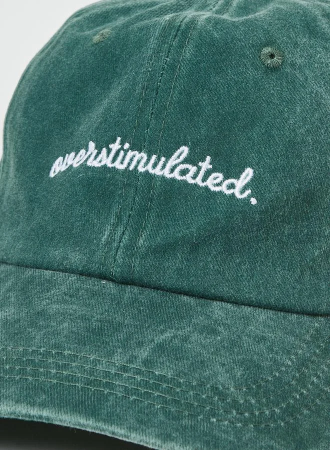 ستايلي Green Embroidered Baseball Cap